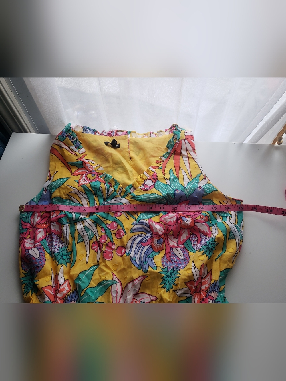 NWT Talbot Smoked Belted Fit And Flare Tropical Floral Sleeveless Dress - Picture 10 of 12